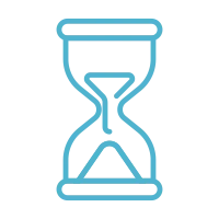 Icon of an hourglass